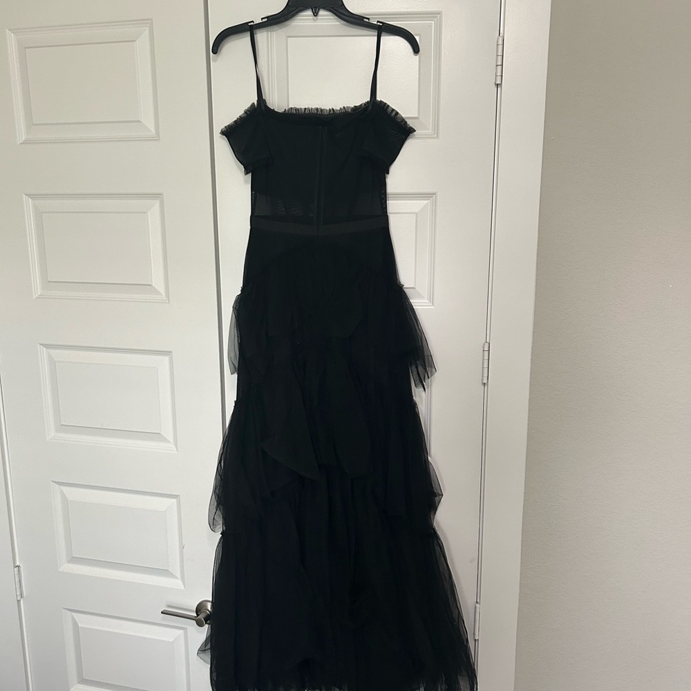 Black Prom Dress, corset, tulle